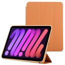 3-fold Horizontal Flip Smart Leather Tablet Case with Sleep / Wake-up Function & Holder For iPad mini 6(Orange)