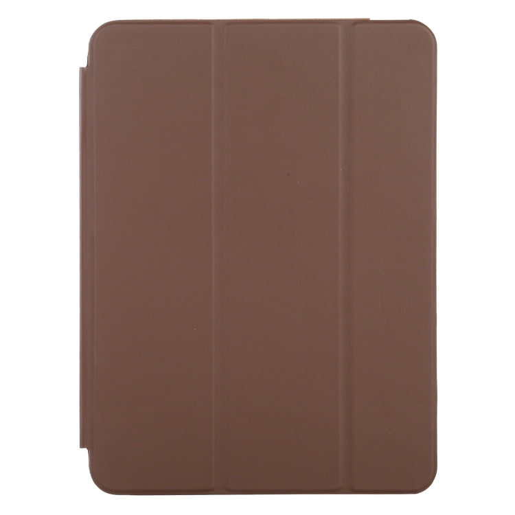 3-fold Horizontal Flip Smart Leather Tablet Case with Sleep / Wake-up Function & Holder For iPad mini 6(Brown)