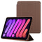 3-fold Horizontal Flip Smart Leather Tablet Case with Sleep / Wake-up Function & Holder For iPad mini 6(Brown)