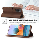 For Xiaomi Redmi 10 LC.IMEEKE Calf Texture Horizontal Flip Leather Case with Holder & Card Slots & Wallet(Brown)