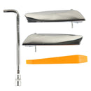 A6470 1 Pair Car Chrome-plated Inside Door Handle 15939085 15935956 for Chevrolet / Cadillac, with Tool Kit