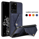 For Samsung Galaxy S20 Ultra Litchi Texture Silicone + PC + PU Leather Back Cover Shockproof Case with Card Slot(Red)