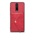 For Xiaomi Redmi K30 Litchi Texture Silicone + PC + PU Leather Back Cover Shockproof Case with Card Slot(Red)