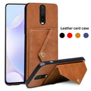 For Xiaomi Redmi K30 Litchi Texture Silicone + PC + PU Leather Back Cover Shockproof Case with Card Slot(Red)