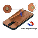 For Xiaomi Redmi K30 Litchi Texture Silicone + PC + PU Leather Back Cover Shockproof Case with Card Slot(Red)