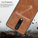 For Xiaomi Redmi K30 Litchi Texture Silicone + PC + PU Leather Back Cover Shockproof Case with Card Slot(Red)