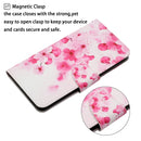 For Samsung Galaxy A12 Painted Pattern Horizontal Flip Leather Case with Holder & Card Slot & Wallet(Red Flower)