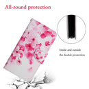 For Samsung Galaxy A12 Painted Pattern Horizontal Flip Leather Case with Holder & Card Slot & Wallet(Red Flower)