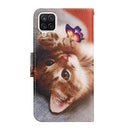 For Samsung Galaxy A12 Painted Pattern Horizontal Flip Leather Case with Holder & Card Slot & Wallet(Butterfly Cat)