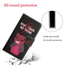 For Samsung Galaxy A12 Painted Pattern Horizontal Flip Leather Case with Holder & Card Slot & Wallet(Red Bear)