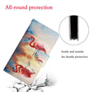 For Samsung Galaxy A12 Painted Pattern Horizontal Flip Leather Case with Holder & Card Slot & Wallet(Flamingo)