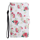 For Samsung Galaxy A12 Painted Pattern Horizontal Flip Leather Case with Holder & Card Slot & Wallet(Red Peony Flower)