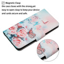 For Samsung Galaxy A12 Painted Pattern Horizontal Flip Leather Case with Holder & Card Slot & Wallet(Peony Butterfly)