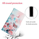 For Samsung Galaxy A12 Painted Pattern Horizontal Flip Leather Case with Holder & Card Slot & Wallet(Peony Butterfly)