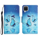 For Samsung Galaxy A12 Painted Pattern Horizontal Flip Leather Case with Holder & Card Slot & Wallet(Flying Butterfly)