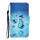 For Samsung Galaxy A12 Painted Pattern Horizontal Flip Leather Case with Holder & Card Slot & Wallet(Flying Butterfly)