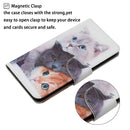 For Samsung Galaxy A12 Painted Pattern Horizontal Flip Leather Case with Holder & Card Slot & Wallet(Three Cats)
