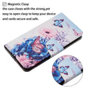 Painted Pattern Horizontal Flip Leather Case with Holder & Card Slot & Wallet For iPhone SE 2022 / SE 2020 / 8 / 7(Purple Butterfly)