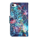 Painted Pattern Horizontal Flip Leather Case with Holder & Card Slot & Wallet For iPhone SE 2022 / SE 2020 / 8 / 7(Starry Mandala)