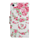 Painted Pattern Horizontal Flip Leather Case with Holder & Card Slot & Wallet For iPhone SE 2022 / SE 2020 / 8 / 7(Rose Flower)