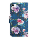 Painted Pattern Horizontal Flip Leather Case with Holder & Card Slot & Wallet For iPhone SE 2022 / SE 2020 / 8 / 7(Fluorescent Rose)
