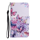 Painted Pattern Horizontal Flip Leather Case with Holder & Card Slot & Wallet For iPhone SE 2022 / SE 2020 / 8 / 7(Bright Butterfly)