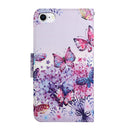 Painted Pattern Horizontal Flip Leather Case with Holder & Card Slot & Wallet For iPhone SE 2022 / SE 2020 / 8 / 7(Bright Butterfly)