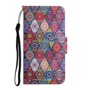 Painted Pattern Horizontal Flip Leather Case with Holder & Card Slot & Wallet For iPhone SE 2022 / SE 2020 / 8 / 7(Prismatic Kaleidoscope)