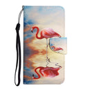 Painted Pattern Horizontal Flip Leather Case with Holder & Card Slot & Wallet For iPhone SE 2022 / SE 2020 / 8 / 7(Flamingo)