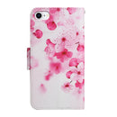 Painted Pattern Horizontal Flip Leather Case with Holder & Card Slot & Wallet For iPhone SE 2022 / SE 2020 / 8 / 7(Red Flower)