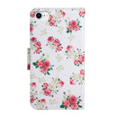Painted Pattern Horizontal Flip Leather Case with Holder & Card Slot & Wallet For iPhone SE 2022 / SE 2020 / 8 / 7(Red Peony Flower)