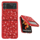 For Samsung Galaxy Z Flip3 5G Glitter Powder Shockproof TPU Protective Case(Rose Gold)
