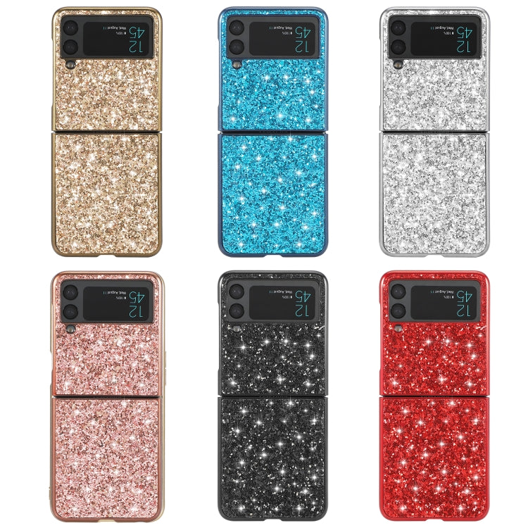 For Samsung Galaxy Z Flip3 5G Glitter Powder Shockproof TPU Protective Case(Black)