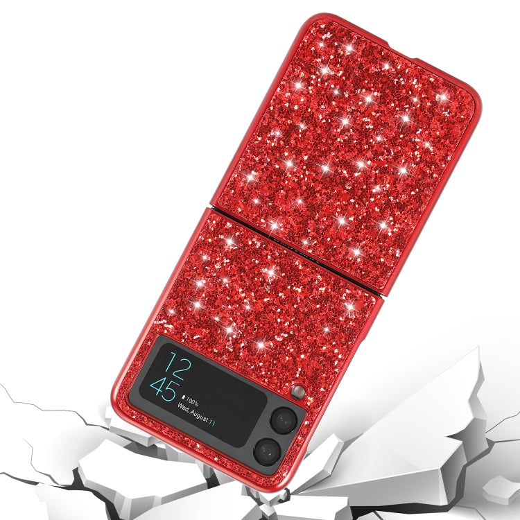 For Samsung Galaxy Z Flip3 5G Glitter Powder Shockproof TPU Protective Case(Gold)