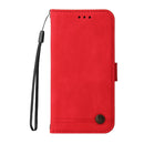 For Samsung Galaxy A52 5G / 4G / A52s Skin Feel Life Tree Metal Button Horizontal Flip Leather Case with Holder & Card Slot & Wallet & Photo Frame & Strap(Red)