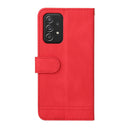 For Samsung Galaxy A52 5G / 4G / A52s Skin Feel Life Tree Metal Button Horizontal Flip Leather Case with Holder & Card Slot & Wallet & Photo Frame & Strap(Red)