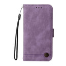 For Samsung Galaxy A52 5G / 4G / A52s Skin Feel Life Tree Metal Button Horizontal Flip Leather Case with Holder & Card Slot & Wallet & Photo Frame & Strap(Purple)