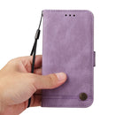 For Samsung Galaxy A52 5G / 4G / A52s Skin Feel Life Tree Metal Button Horizontal Flip Leather Case with Holder & Card Slot & Wallet & Photo Frame & Strap(Purple)