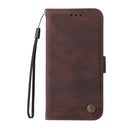 For Samsung Galaxy A52 5G / 4G / A52s Skin Feel Life Tree Metal Button Horizontal Flip Leather Case with Holder & Card Slot & Wallet & Photo Frame & Strap(Brown)