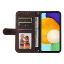 For Samsung Galaxy A52 5G / 4G / A52s Skin Feel Life Tree Metal Button Horizontal Flip Leather Case with Holder & Card Slot & Wallet & Photo Frame & Strap(Brown)