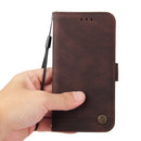 For Samsung Galaxy A52 5G / 4G / A52s Skin Feel Life Tree Metal Button Horizontal Flip Leather Case with Holder & Card Slot & Wallet & Photo Frame & Strap(Brown)
