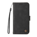 For Samsung Galaxy A52 5G / 4G / A52s Skin Feel Life Tree Metal Button Horizontal Flip Leather Case with Holder & Card Slot & Wallet & Photo Frame & Strap(Black)