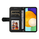For Samsung Galaxy A52 5G / 4G / A52s Skin Feel Life Tree Metal Button Horizontal Flip Leather Case with Holder & Card Slot & Wallet & Photo Frame & Strap(Black)