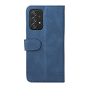 For Samsung Galaxy A52 5G / 4G / A52s Skin Feel Life Tree Metal Button Horizontal Flip Leather Case with Holder & Card Slot & Wallet & Photo Frame & Strap(Blue)