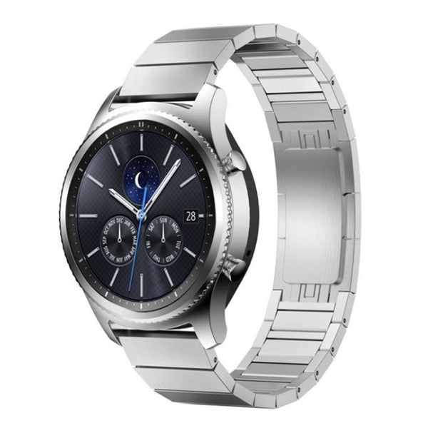 For Huawei GT3 46mm Watch One-bead Steel Original Buckle Watch Band,Width 22mm (Silver)