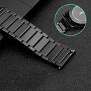 20mm For Samsung Smart Watch One-bead Steel Butterfly Buckle Watch Band(Black)