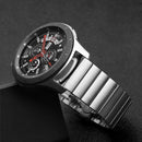 20mm For Samsung Smart Watch One-bead Steel Butterfly Buckle Watch Band(Black)