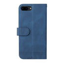 Skin Feel Life Tree Metal Button Horizontal Flip Leather Case with Holder & Card Slot & Wallet & Photo Frame & Strap For iPhone SE 2022 / SE 2020 / 8 / 7(Blue)