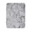 For iPad mini 6 Marble Texture Pattern Horizontal Flip Leather Tablet Case with Three-folding Holder & Pen Slot & Sleep / Wake-up Function(Black Grey)