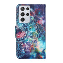 For Samsung Galaxy S21 Ultra 5G Painted Pattern Horizontal Flip Leather Case with Holder & Card Slot & Wallet(Starry Mandala)